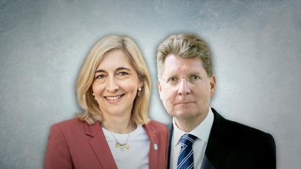 Gesundheitsministerin Nina Warken (CDU) und Axel Ekkernkamp, Chirurg und langjähriger Chef des Berliner Unfallkrankenhauses.