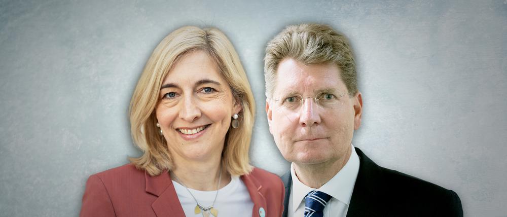 Gesundheitsministerin Nina Warken (CDU) und Axel Ekkernkamp, Chirurg und langjähriger Chef des Berliner Unfallkrankenhauses.