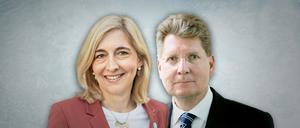 Gesundheitsministerin Nina Warken (CDU) und Axel Ekkernkamp, Chirurg und langjähriger Chef des Berliner Unfallkrankenhauses.