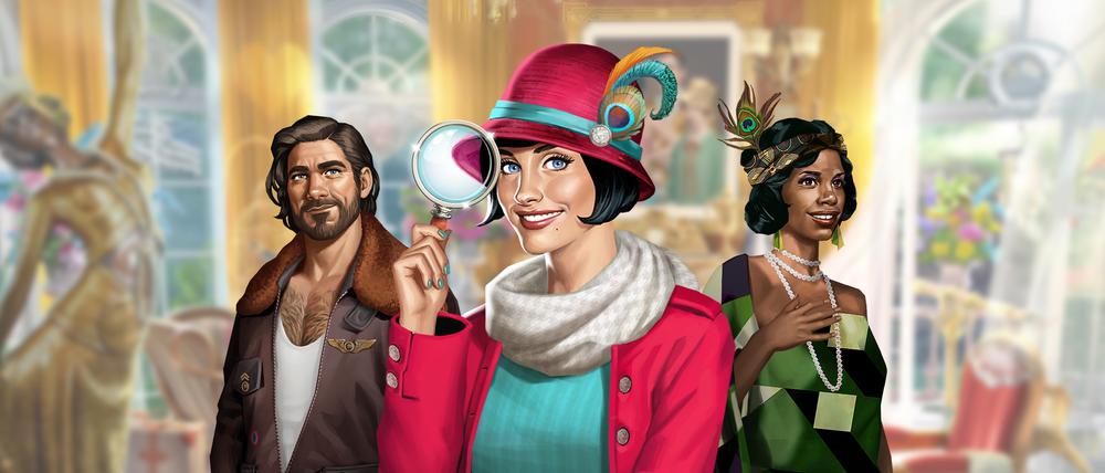 Die Hauptfiguren des Spiels „June’s Journey“ des Berliner Spieleentwicklers Wooga.