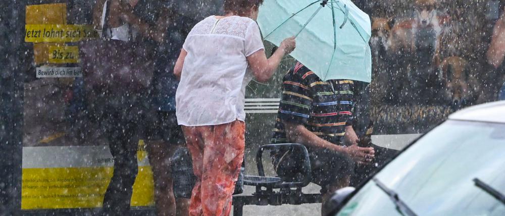 Zum zweiten Mal binnen einer Woche zog ein Unwetter über Berlin und Brandenburg.