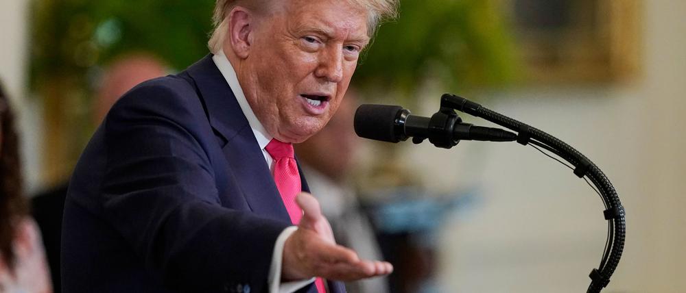 US-Präsident Donald Trump will ab dem 9. Juli noch mehr Zölle in Kraft treten lassen, wenn die EU den USA in Handelsfragen nicht entgegenkommt. 