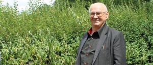 Norbert Franke (80), Vorsitzender der Gartenfreunde Berlin-Hellersdorf und seit 55 Jahren im Ehrenamt tätig.