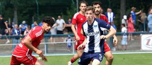 Neuzugang Leon Jensen erzielte beim 3:0-Erfolg in Ludwigsfelde das erste Tor für Hertha BSC.