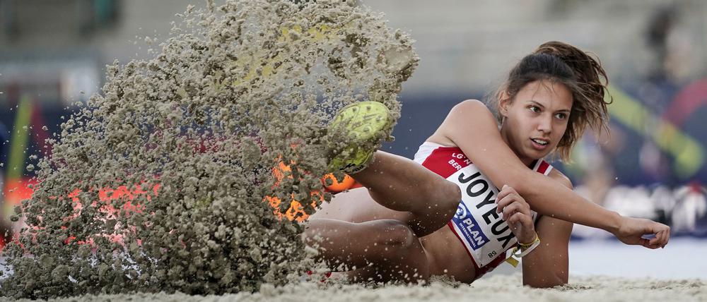 Caroline Joyeux sprang in Madrid 14,42 Meter und holte damit viele Punkte fürs deutsche Team.