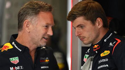 Christian Horner (l) stört sich an den Dauer-Gerüchten um Max Verstappen (r).