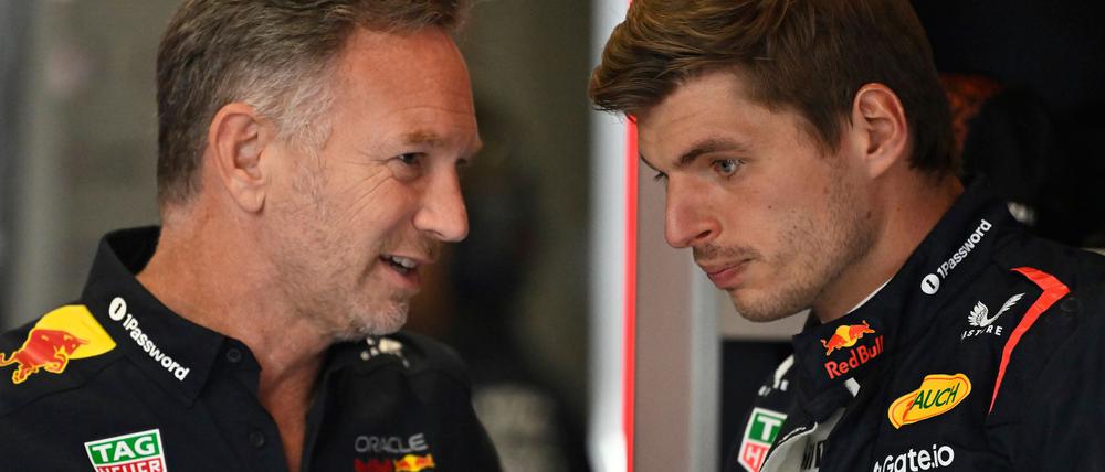 Christian Horner (l) stört sich an den Dauer-Gerüchten um Max Verstappen (r).