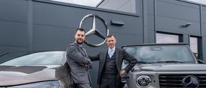 Neue Generation: Leon Müller (links) und Torsten Diehl sind die Geschäftsführer der fusionierten Firma „F/G/M Mettchen Müller“.