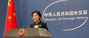 Mao Ning, Sprecherin des chinesischen Außenministeriums, auf einer Pressekonferenz in Peking.
