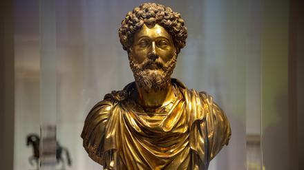 Ein schöner Mann. Posthume Bronzebüste von Marc Aurel, um 1500 entstanden.  