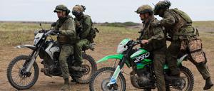 Russische Soldaten an der Front