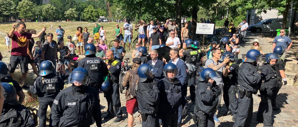 Im Görlitzer Park kommt es immer wieder zu Demonstrationen.