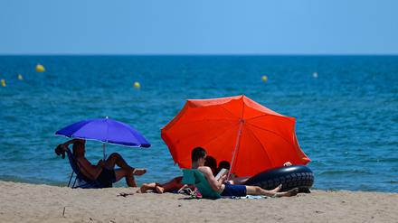 Franzosen am Strand. 