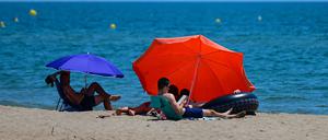 Franzosen am Strand. 