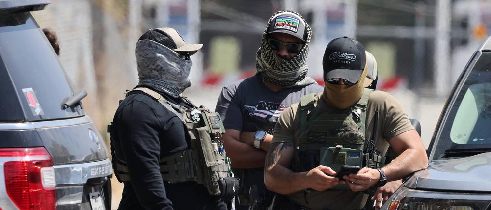 ICE-Agenten im Juni in Los Angeles. 