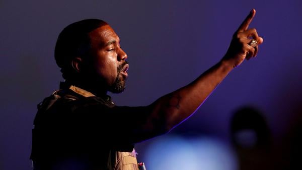 Rapper Kanye West in North Charleston, South Carolina.