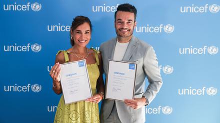 Jana Ina und  Giovanni Zarrella wollen sich als Unicef-Paten für Kinder einsetzen.