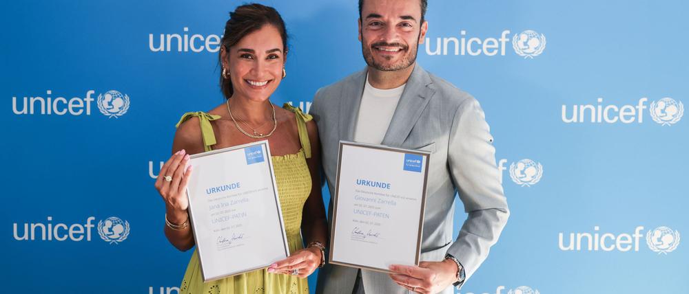 Jana Ina und  Giovanni Zarrella wollen sich als Unicef-Paten für Kinder einsetzen.