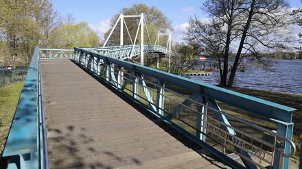 Der markante Oberhavelsteg in Berlin-Hakenfelde.