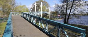 Der markante Oberhavelsteg in Berlin-Hakenfelde.