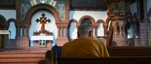 Die Kirche ist offen für alle Menschen, die unter der Hitze leiden. 