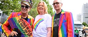 Bärbel Bas (SPD), damals noch Präsidentin des Deutschen Bundestages, beim Christopher Street Day (CSD) in Berlin 2023. 