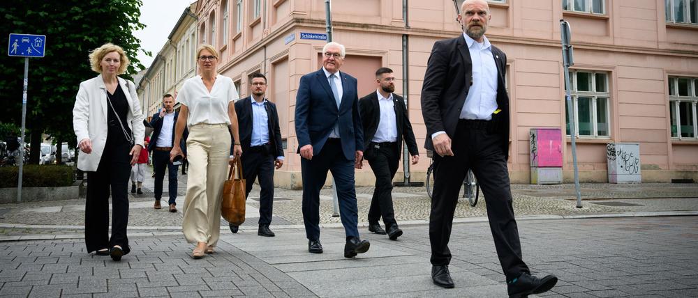 Frank-Walter Steinmeier hielt sich für drei Tage in Neuruppin auf.