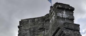 Der Kletterfelsen Monte Balkon im Berliner Ortsteil Berlin-Neu-Hohenschönhausen.