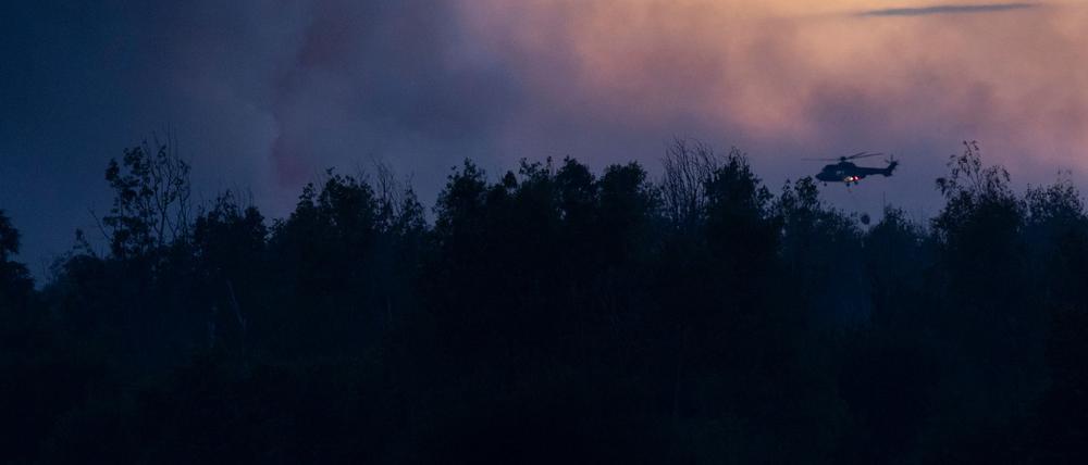 Wie groß das vom Waldbrand betroffene Gebiet in der Gohrischheide derzeit ist, ist laut dem Landkreis schwierig einzuschätzen. (Fotoarchiv)