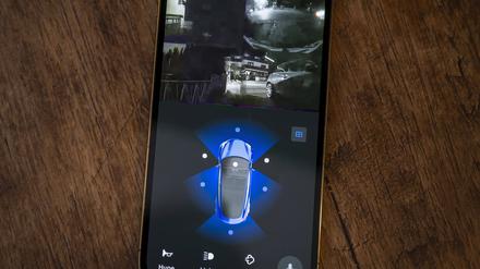 Wächtermodus in der Tesla-App auf dem Handy.