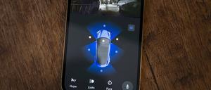 Wächtermodus in der Tesla-App auf dem Handy.
