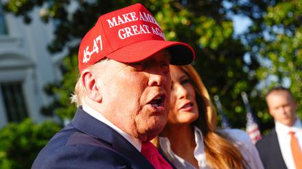 US-Präsident Donald Trump vor dem Weißen Haus.