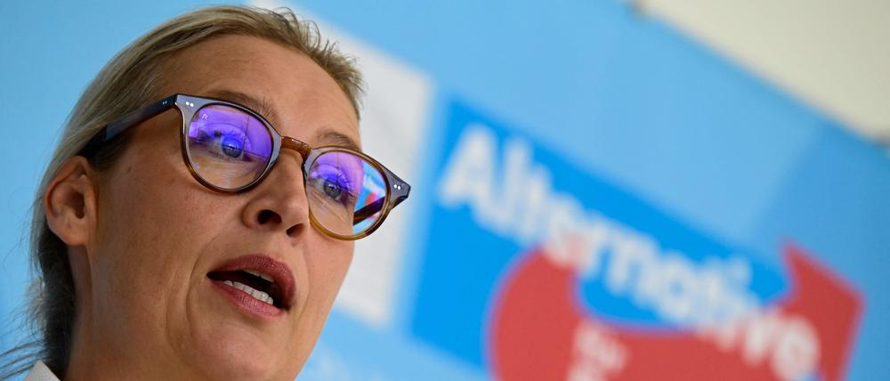 AFD-Chefin Alice Weidel am Samstag im Bundestag.