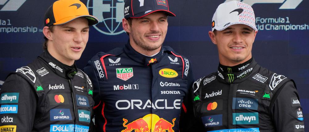 Mit einer Superrunde verwies Max Verstappen (M) die McLaren-Piloten auf die Plätze zwei und drei.