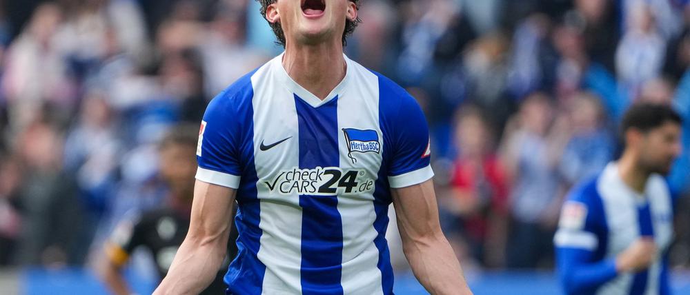 Herthas Fabian Reese blieb torlos, lieferte aber die Vorlage zum ersten Treffer.