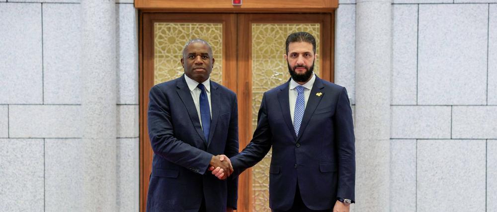 Ahmed al-Scharaa und David Lammy in Damaskus.
