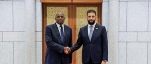 Ahmed al-Scharaa und David Lammy in Damaskus.