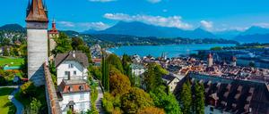 Der Ausblick vom Männliturm auf Luzern.