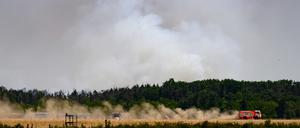 Seit Tagen läuft der Einsatz gegen den Waldbrand auf dem ehemaligen Truppenübungsplatz.