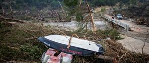 Boote wurden im texanischen Kerr County mitgerissen. Die Region ist anfällig für Sturzfluten.