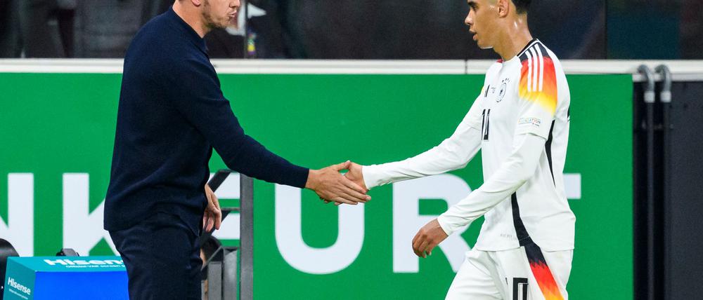 Bundestrainer Nagelsmann bedauert die Verletzung von Jamal Musiala sehr.