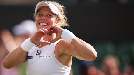 Strahlende Siegerin. Laura Siegemund steht in Wimbledon im Viertelfinale.
