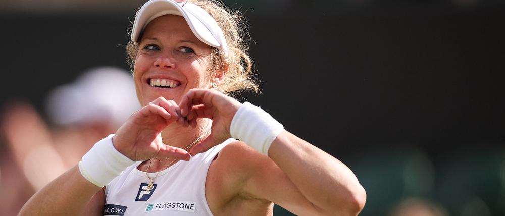 Strahlende Siegerin. Laura Siegemund steht in Wimbledon im Viertelfinale.