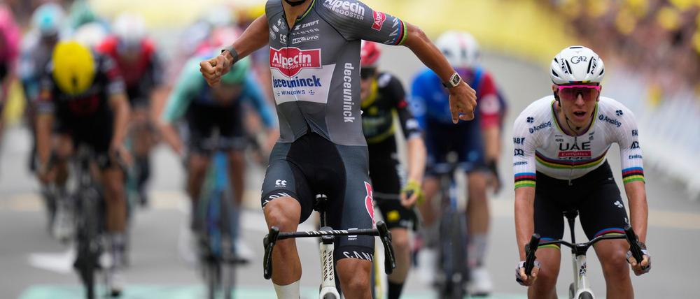 Mathieu van der Poel stürmt zum Sieg.