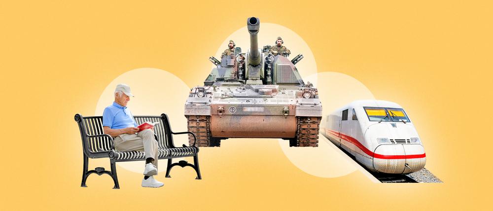 Rentenplus, Rüstungsschub und Bahnrettung: Die drei teuersten Baustellen im Bundeshaushalt