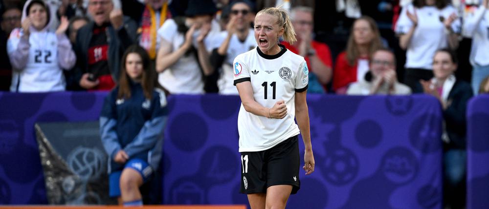 Lea Schüller hatte nur 14 Ballkontakte im Spiel gegen Dänemark. Mit einem erzielte sie das 2:1.