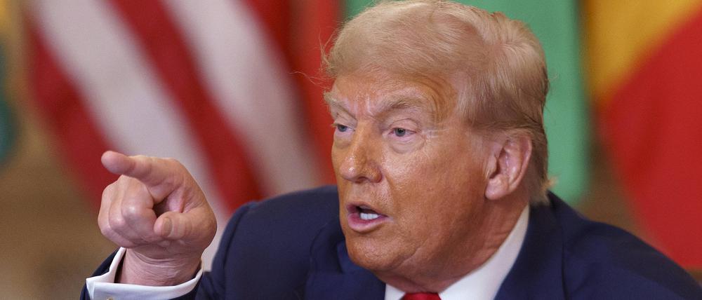 US-Präsident Donald Trump während eines Treffens mit afrikanischen Staatsoberhäuptern im Weißen Haus.
