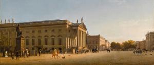 Unter den Linden war Kierkegaards Flaniermeile. Ansicht der Oper, gemalt von Johann Philipp Eduard Gaertner (1845).