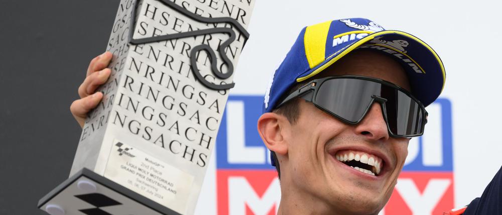 Siegerlächeln: Marc Márquez gilt als König des Sachsenrings.
