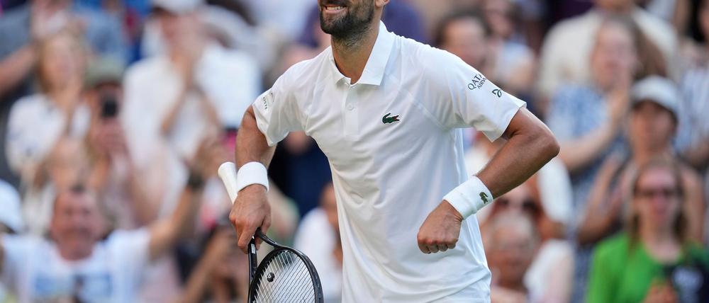 „Pump it up“: Novak Djokovic mit seinem neuen Jubel.